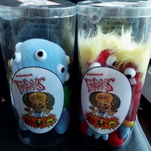 TWO RARE 1997 Rumpus Science Freaks Plush Figures